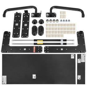 Murphy Bed Kit Full Deluxe DIY Wall Bed Mechanical Hardware Kit Folding (Option: Black)